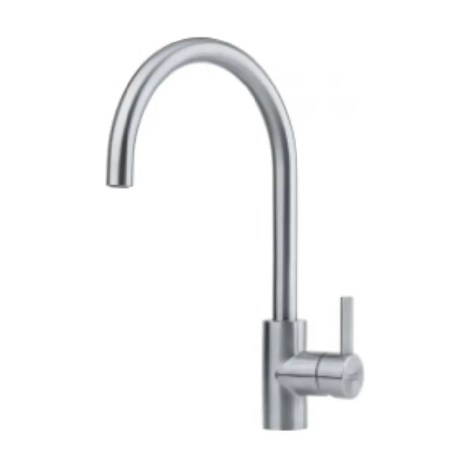 Franke table mounted regular kitchen sink mixer eos neo swivel with swinging spout in stainless steel finish