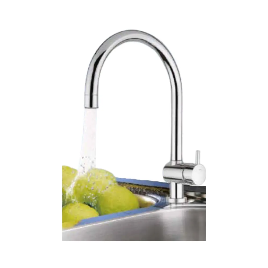Franke table mounted regular kitchen sink mixer lina xl RT-505 with swinging spout in chrome finish