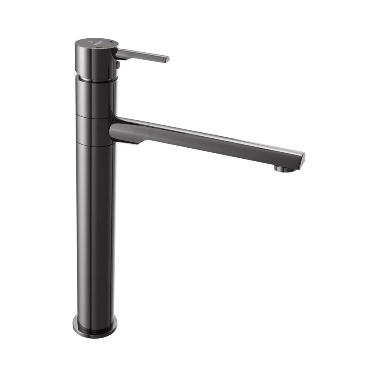 Jaquar table mounted regular kitchen sink mixer Florentine Prime with swinging spout in black chrome finish