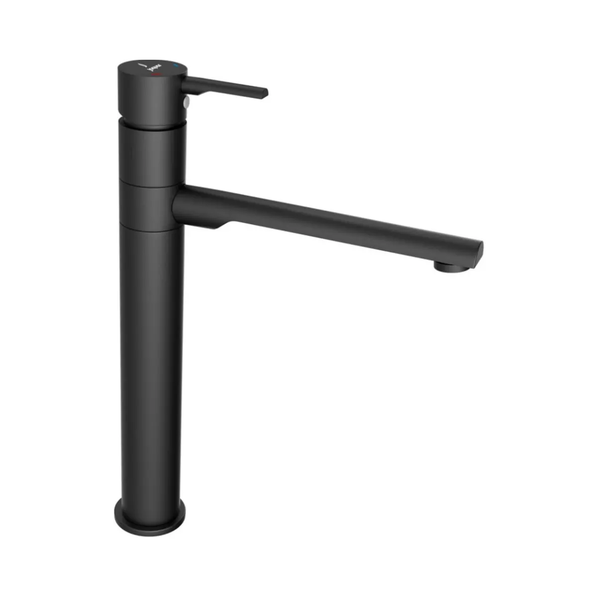 Jaquar table mounted regular kitchen sink mixer Florentine Prime with swinging spout in black matt finish