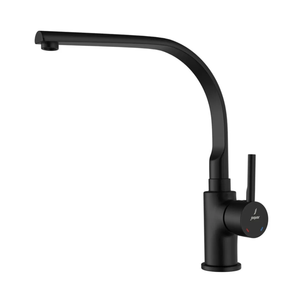 Jaquar table mounted regular kitchen sink mixer Florentine Prime with swinging spout in black matt finish