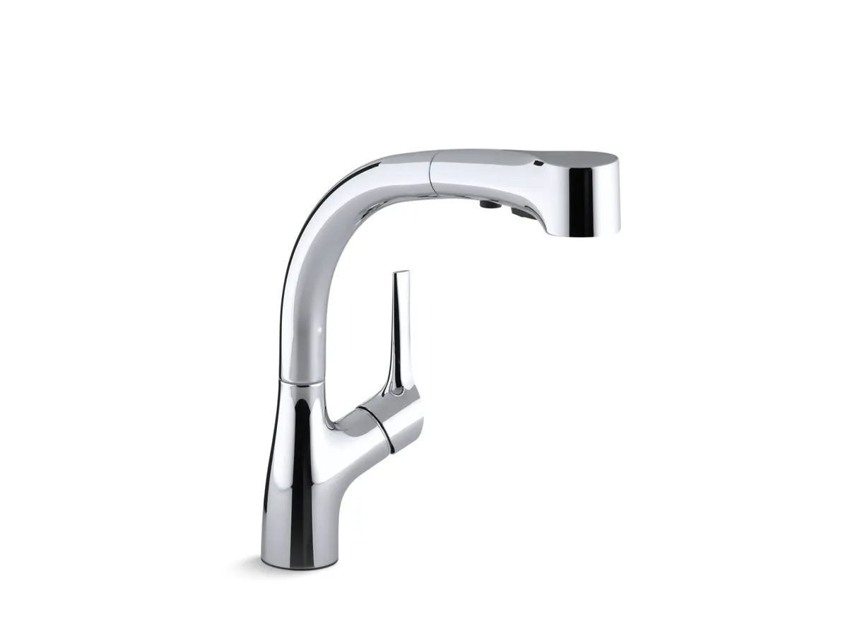 Kohler Elate Kitchen Sink Mixer, Pull-Down, Extractable Hand Shower K-13963T-C4-CP