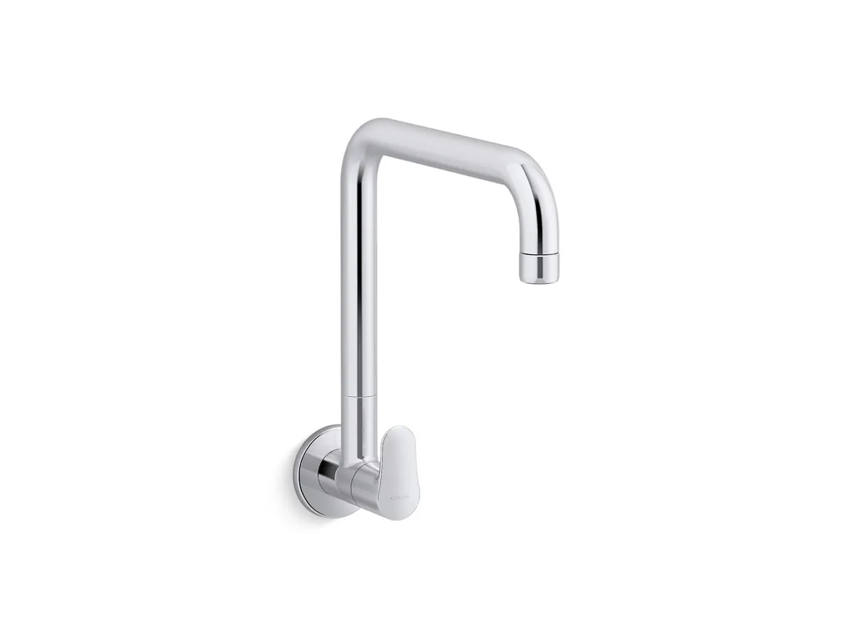Kohler July Wall Mount Kitchen Sink Tap, Swinging Spout K-20588IN-4-CP