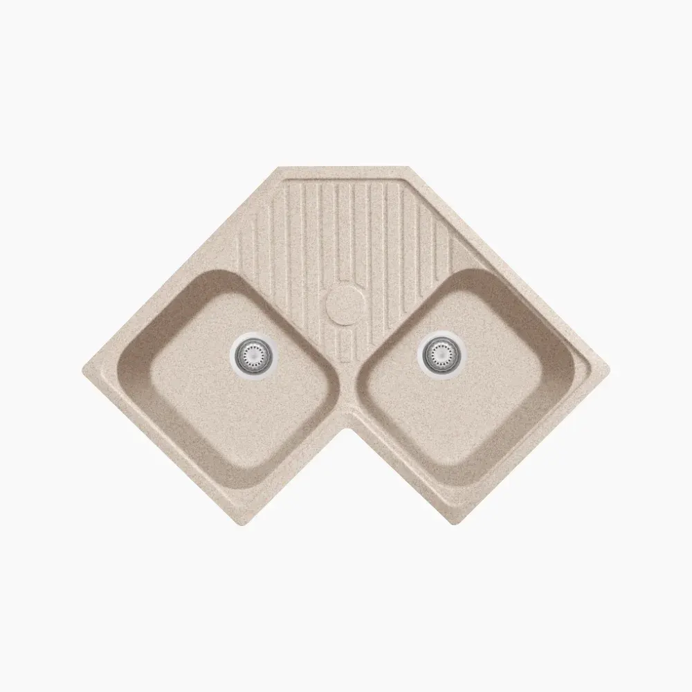 Nirali Atlantic LV-2 Quartz Kitchen Sink, 33 x 19.68 in