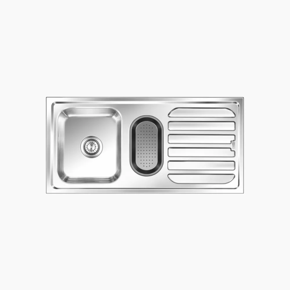 Nirali Fabulous Big Stainless Steel Kitchen Sink, 1.5 Bowl, 48 x 20 in