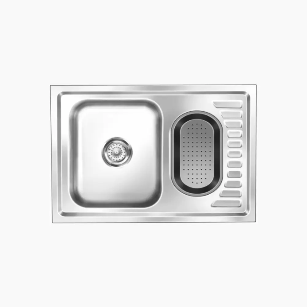 Nirali Fantasy Big Stainless Steel Kitchen Sink, 1.5 Bowl, 34 x 20 in