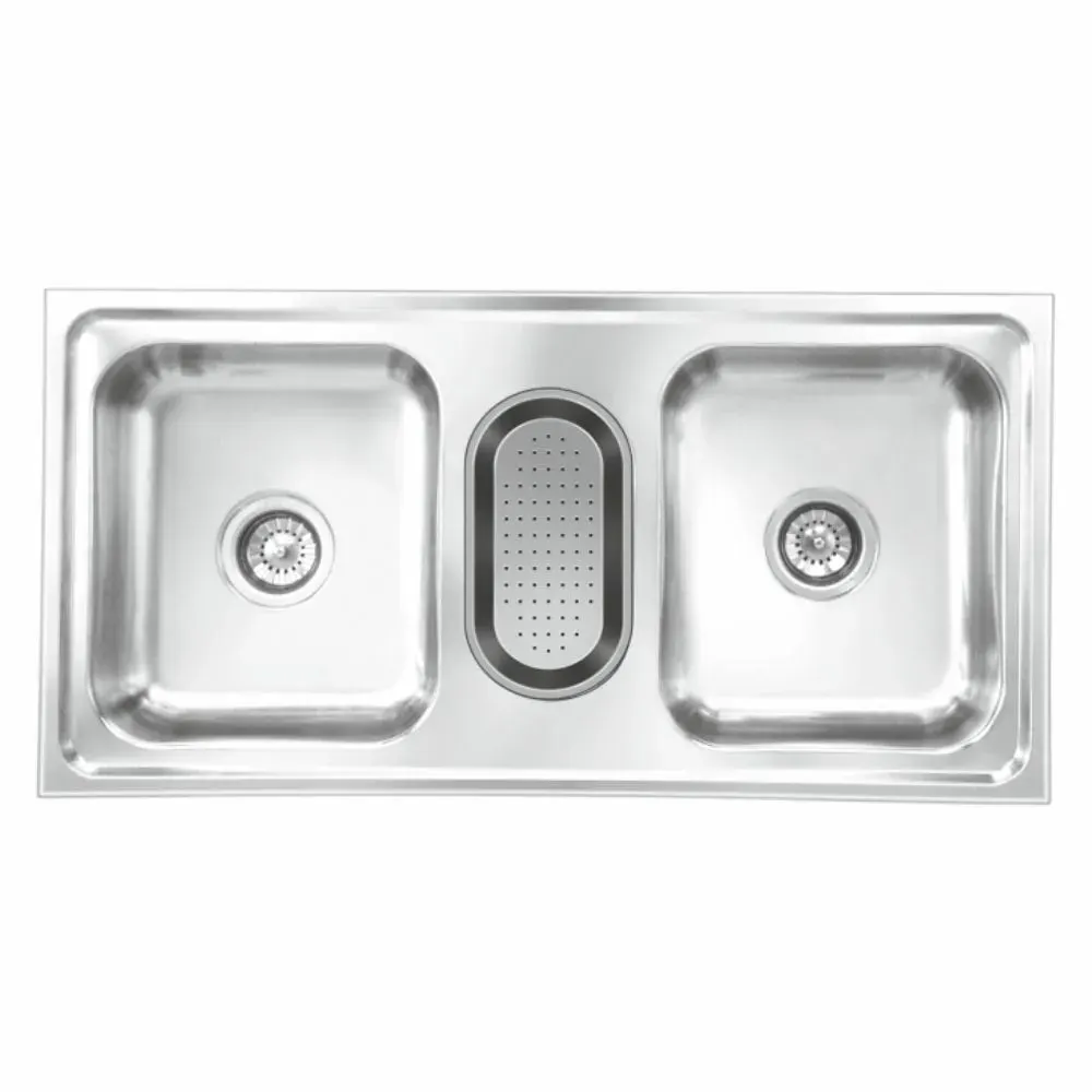 Nirali Galaxy Stainless Steel Kitchen Sink, 1.5 Bowl, 41 x 20 in