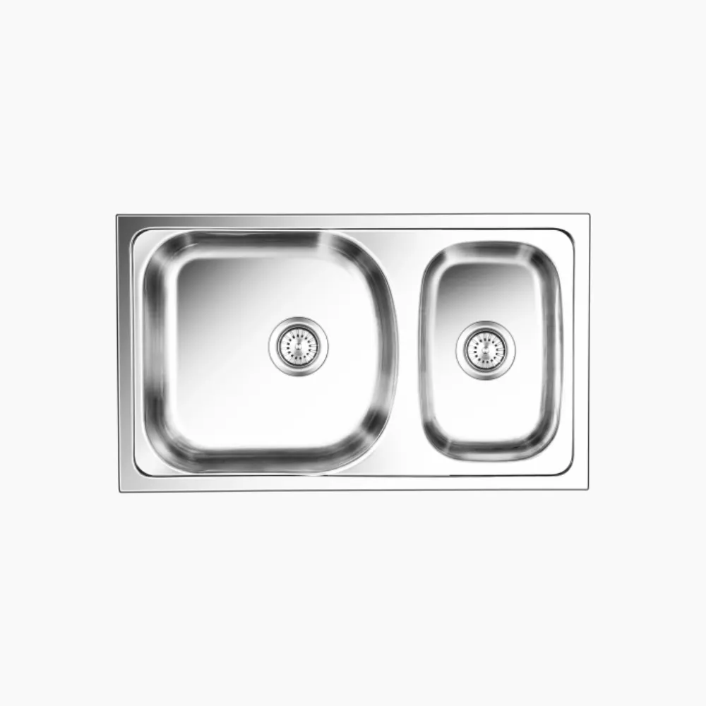 Nirali Gloria Stainless Steel Kitchen Sink, Double Bowl, 34 x 20 in
