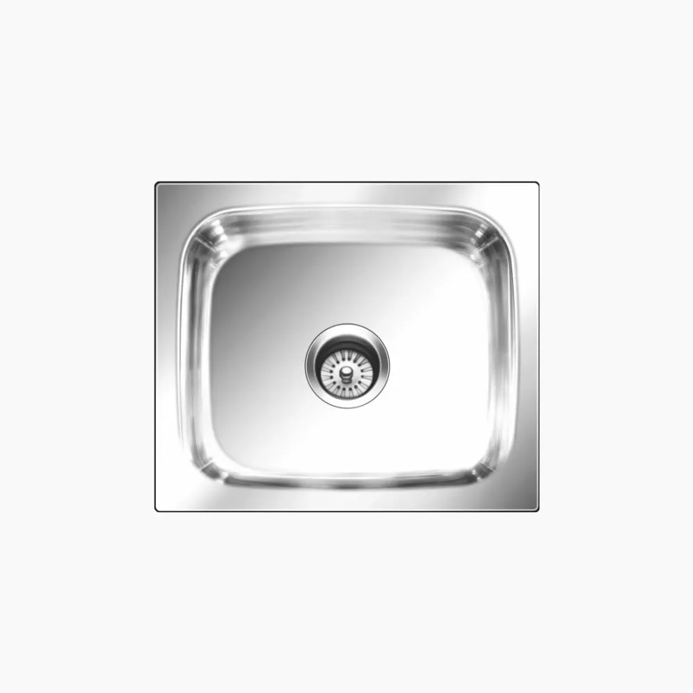Nirali Grace Plain Big Stainless Steel Kitchen Sink, 21 x 18 in