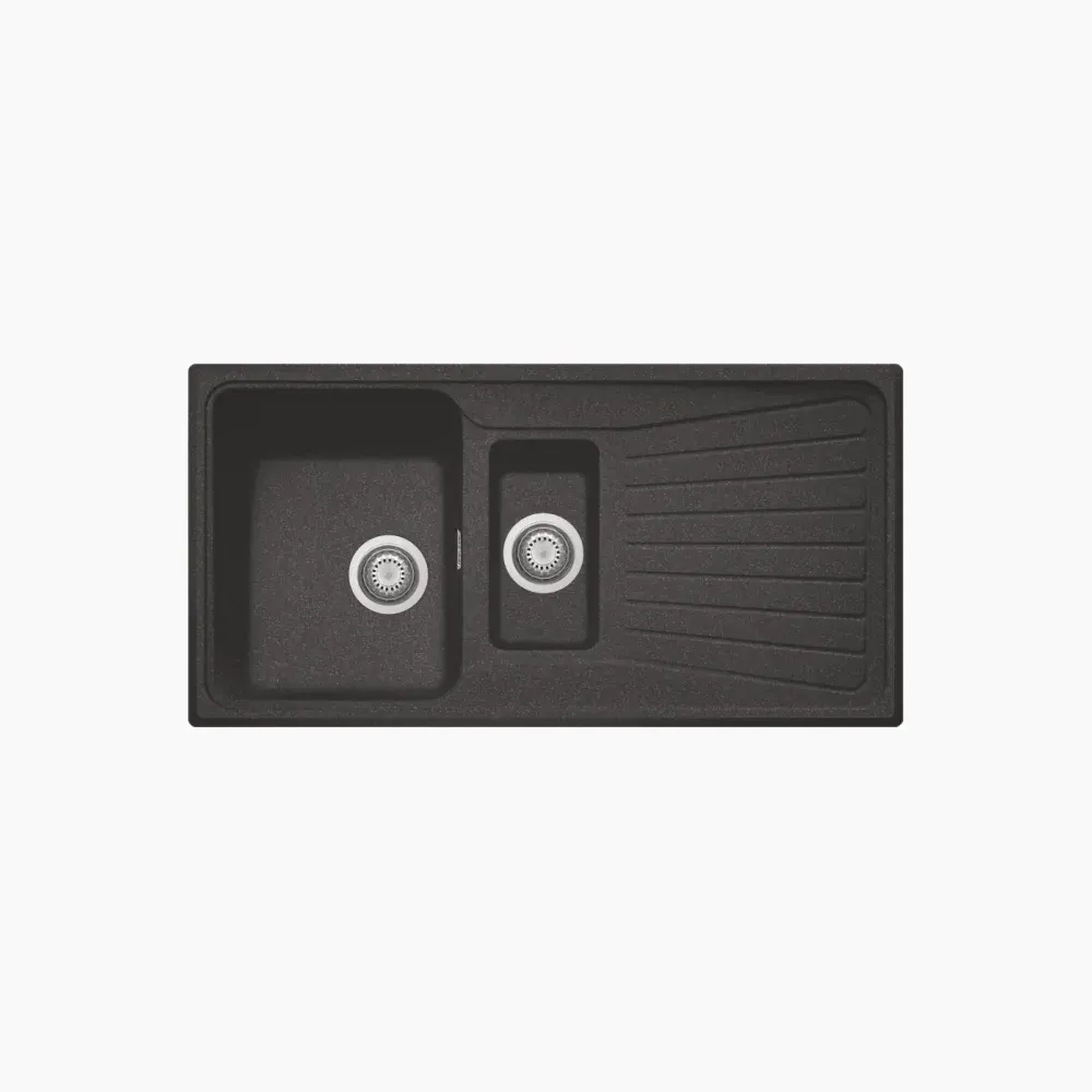Nirali Granio Quartz Kitchen Sink, 1.5 Bowl, 39 x 19.68 in