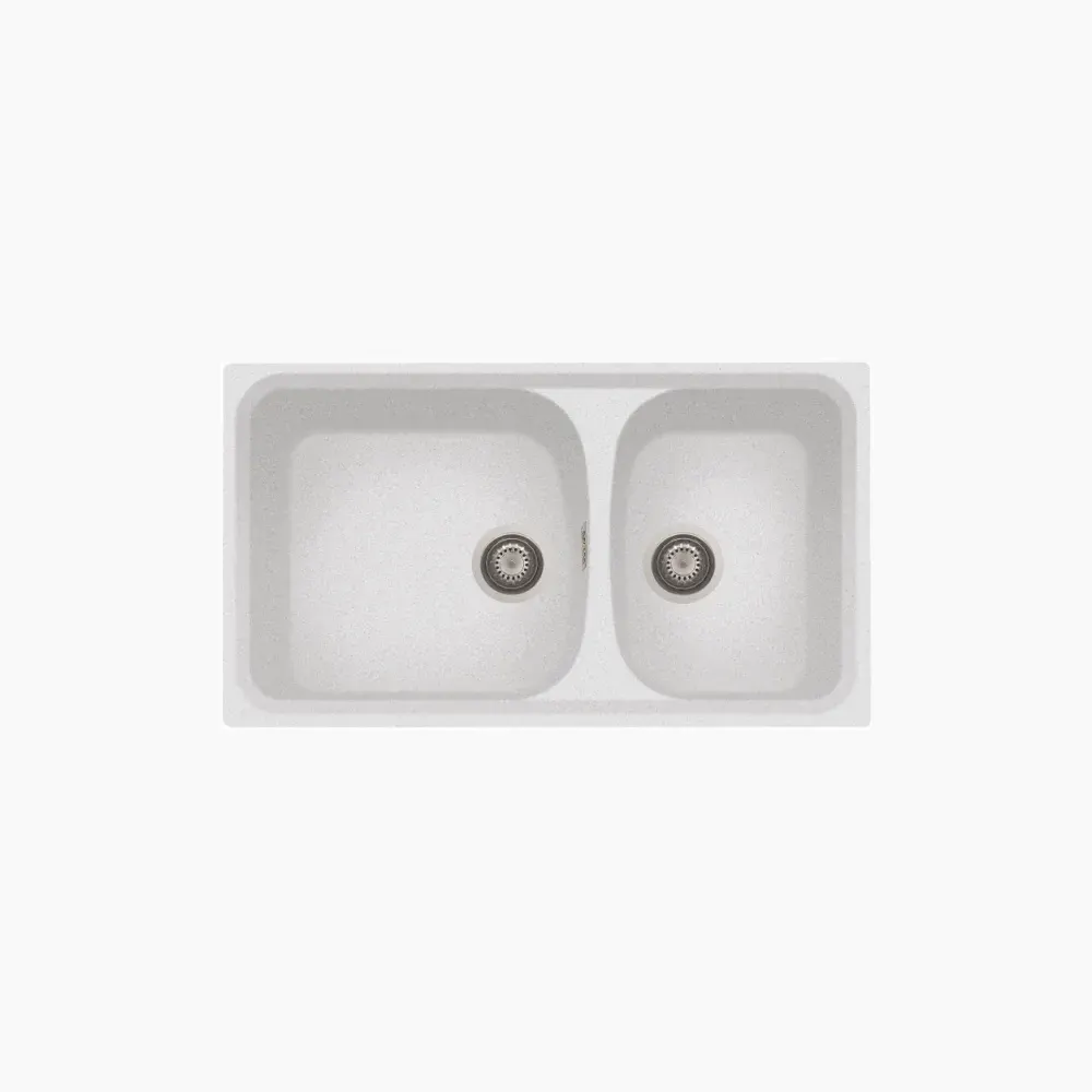 Nirali Harmony LV-2 Quartz Kitchen Sink, Double Bowl, 34 x 19.68 in