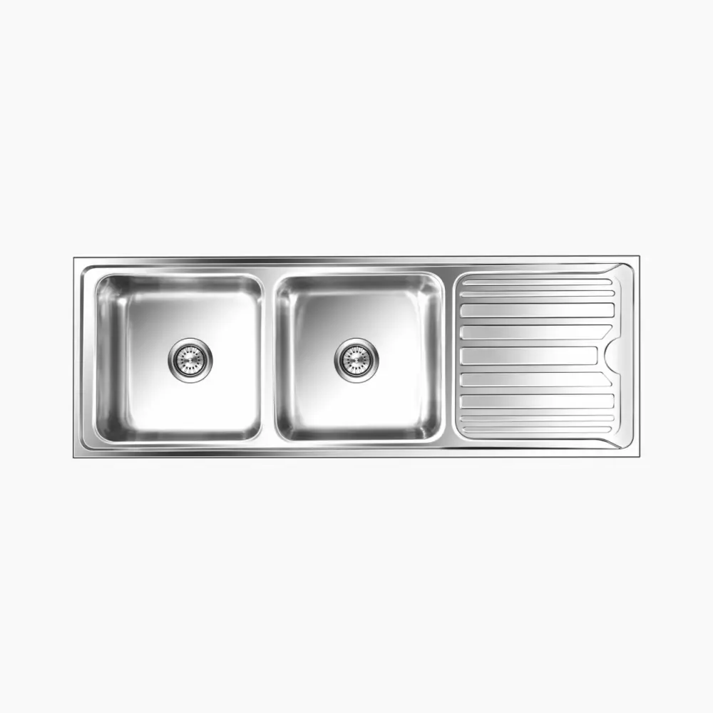 Nirali Luxor Big Stainless Steel Kitchen Sink, 61 x 21.5 in