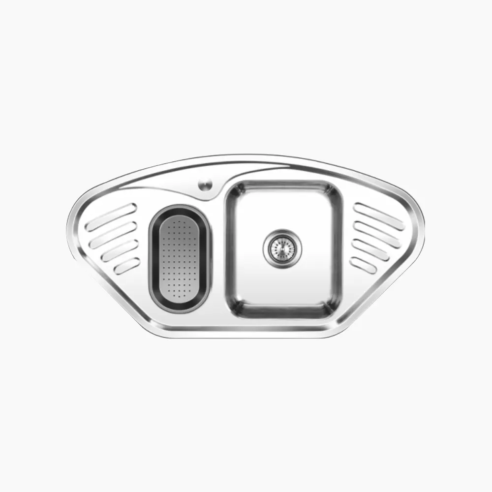 Nirali Monarch Stainless Steel Kitchen Sink, 1.5 Bowl, 41 x 21 in